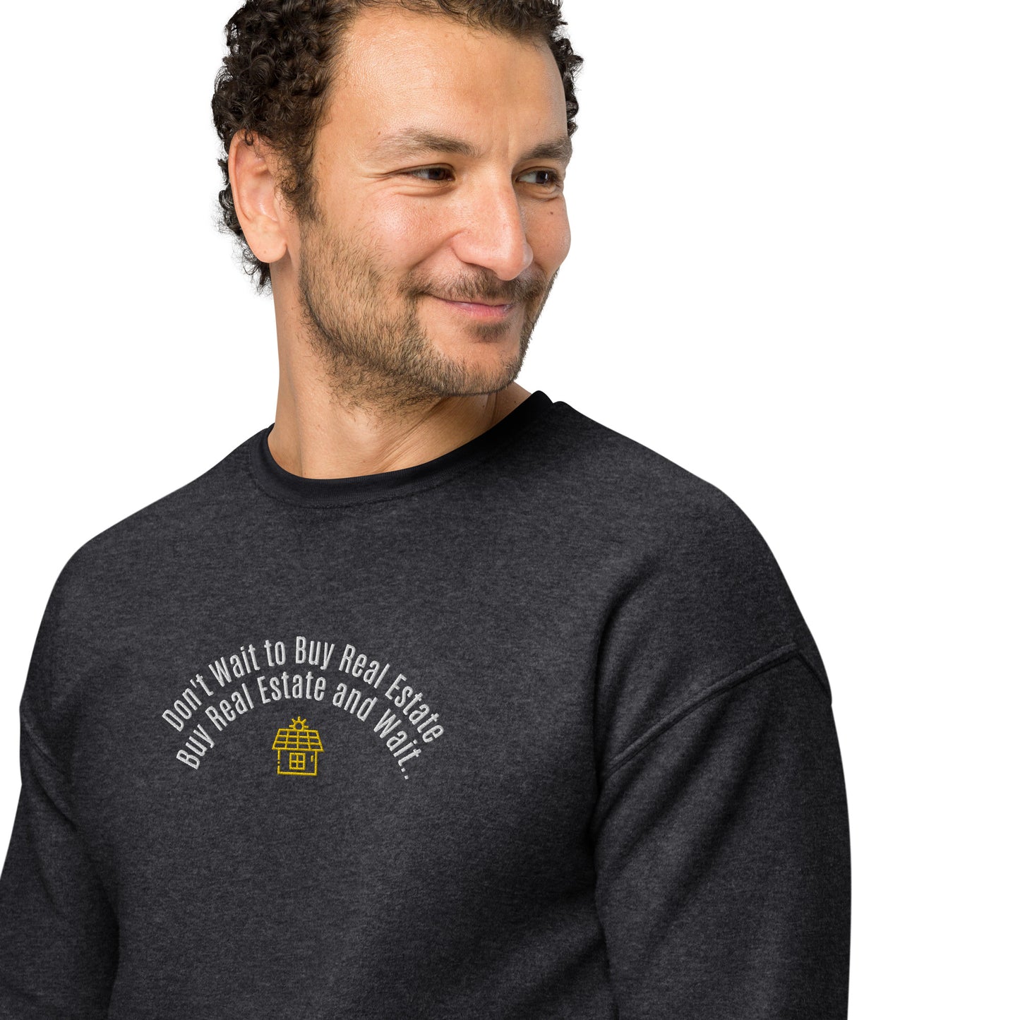 Unisex sueded fleece sweatshirt