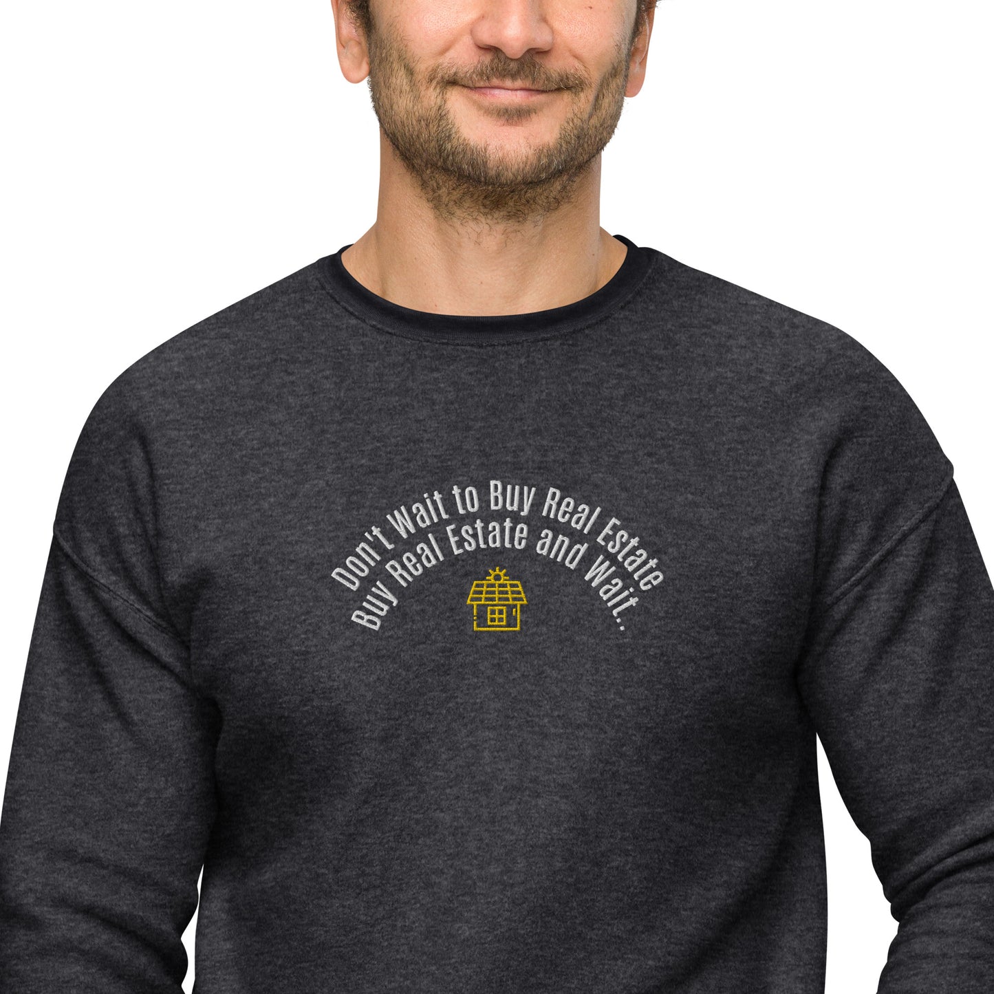 Unisex sueded fleece sweatshirt