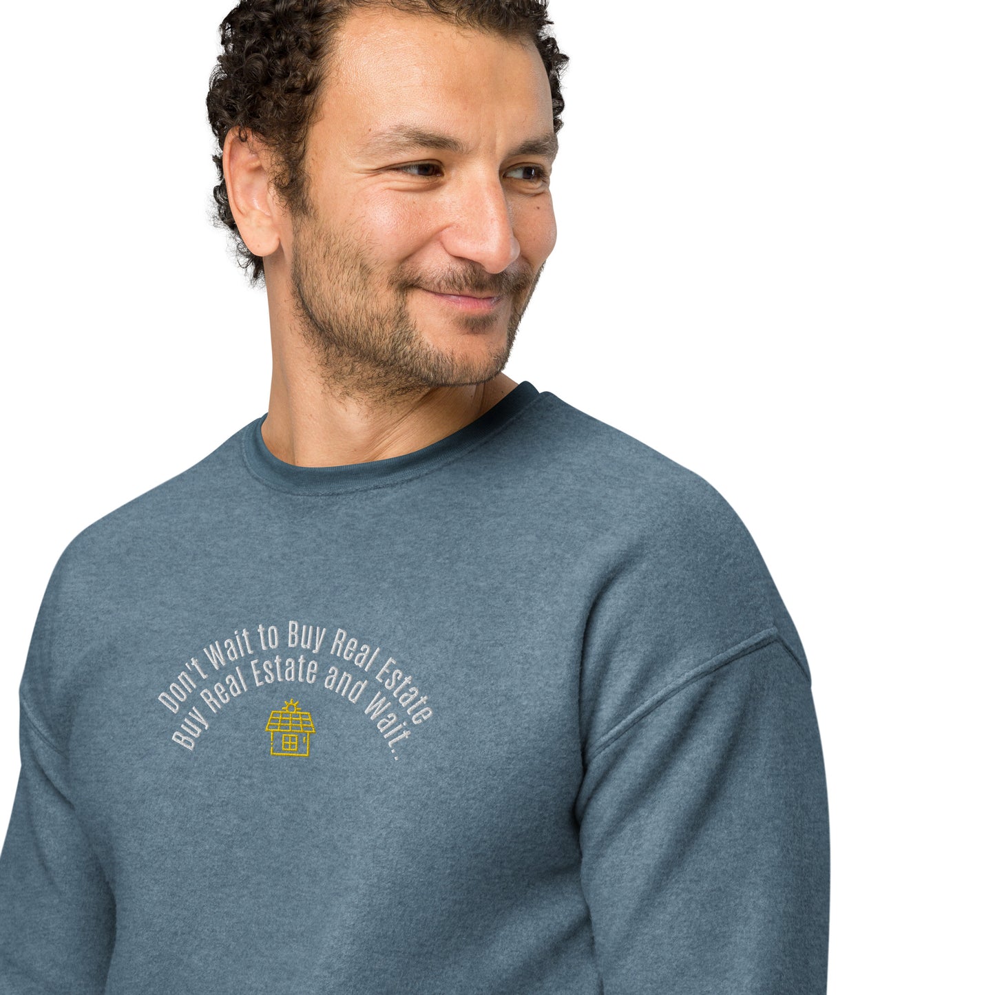Unisex sueded fleece sweatshirt