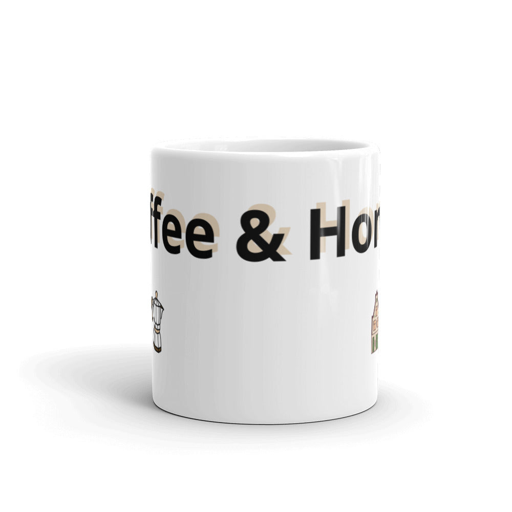 White glossy mug