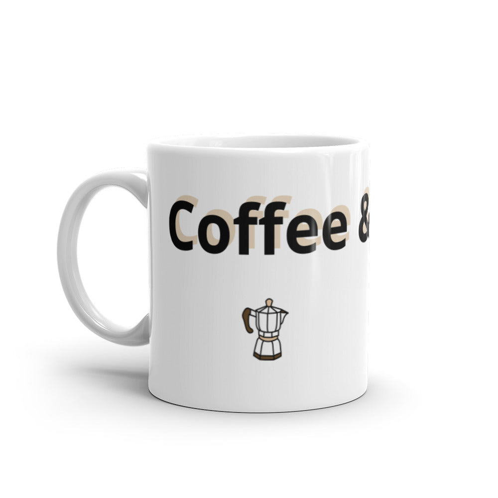 White glossy mug