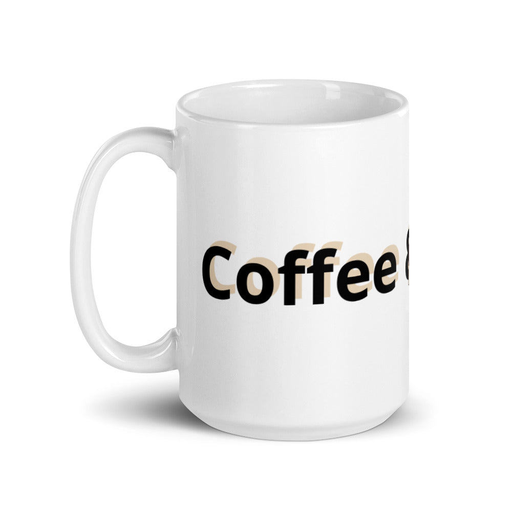 White glossy mug