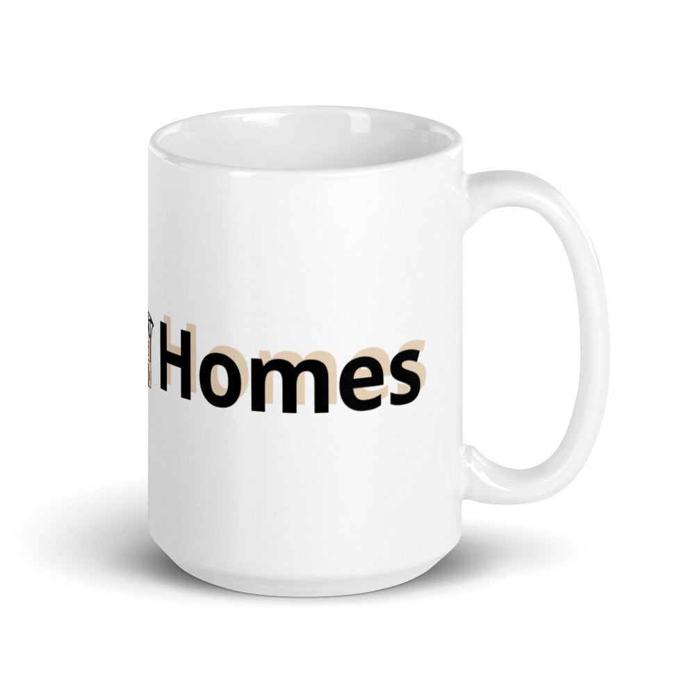 White glossy mug